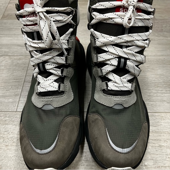 Sorel Kinetic Rnegd Conquest Olive Green Weatherproof Boots Size 9 - Picture 4 of 15